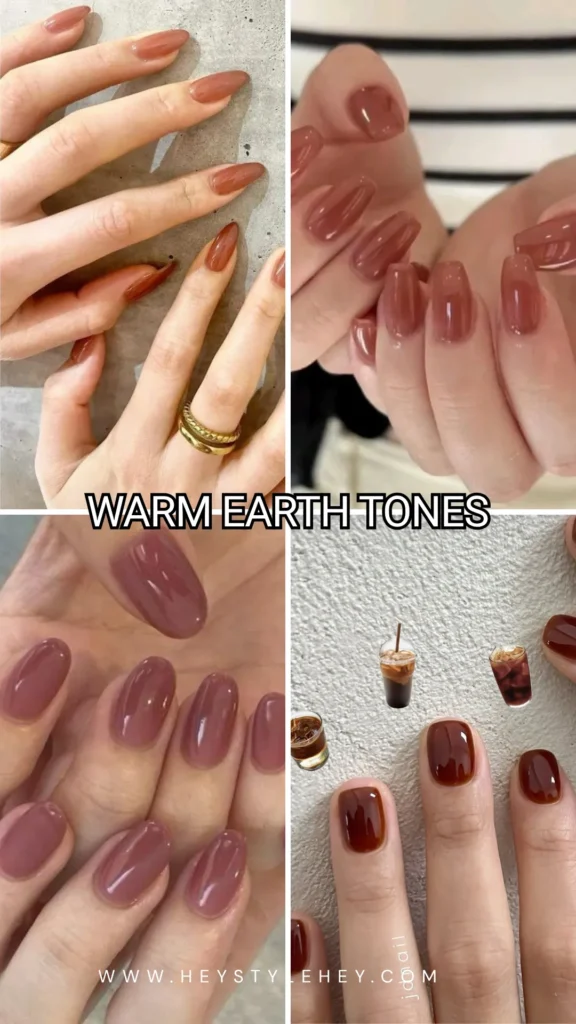 summer 2026 nail color trends - warm earth tones