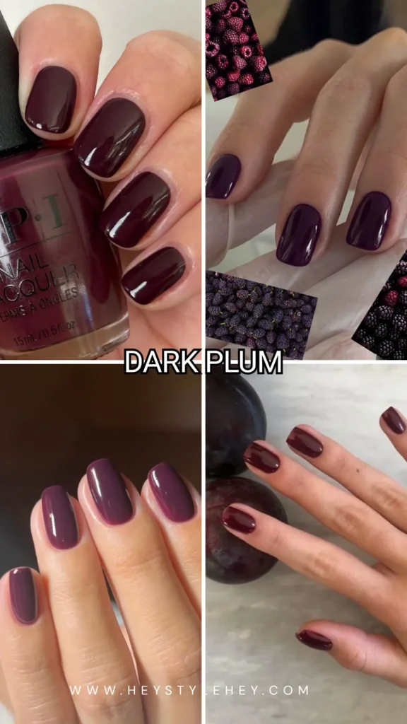 summer 2026 nail color trends - dark plum