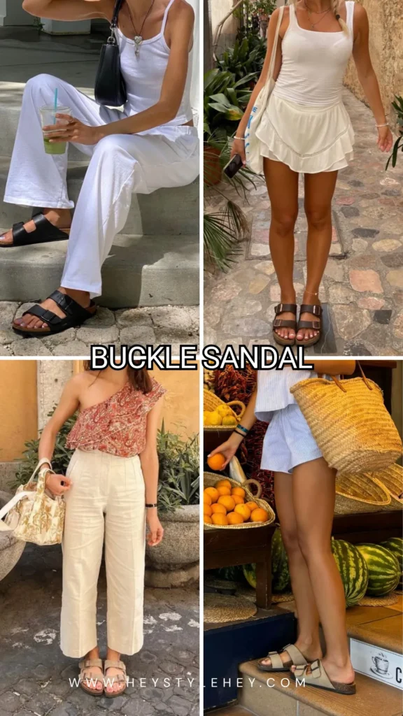 summer 2026 shoe trends - buckle sandal