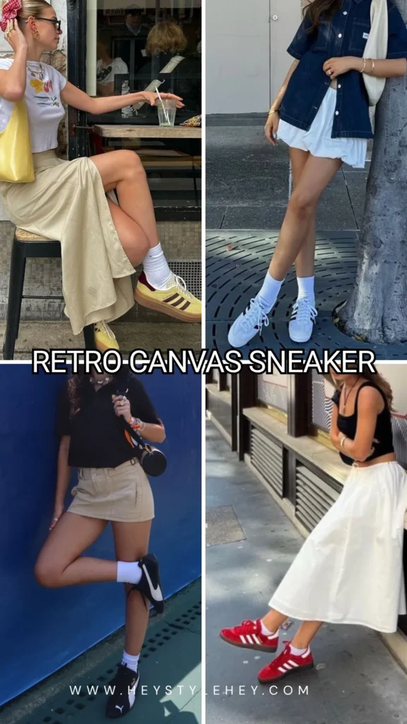 summer 2026 shoe trends - retro cavas sneaker