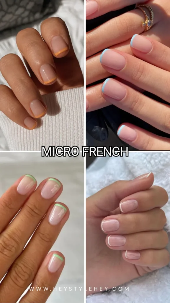 summer nail ideas - micro French