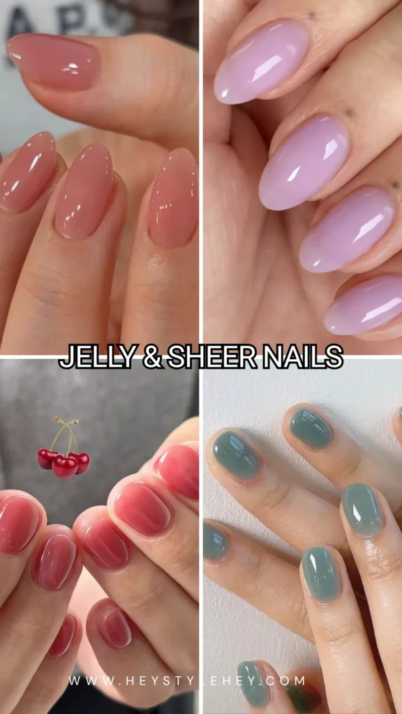summer nail ideas - jelly & sheer