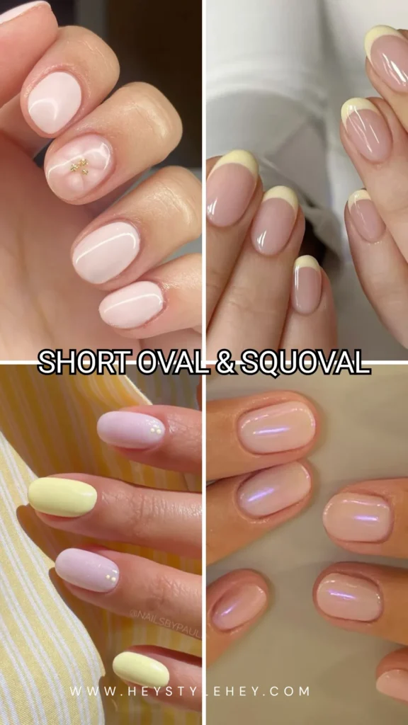 summer nail trends - short oval and squoval