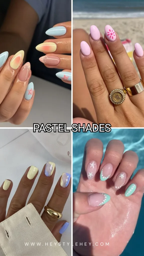 summer nail trends - pastel shades