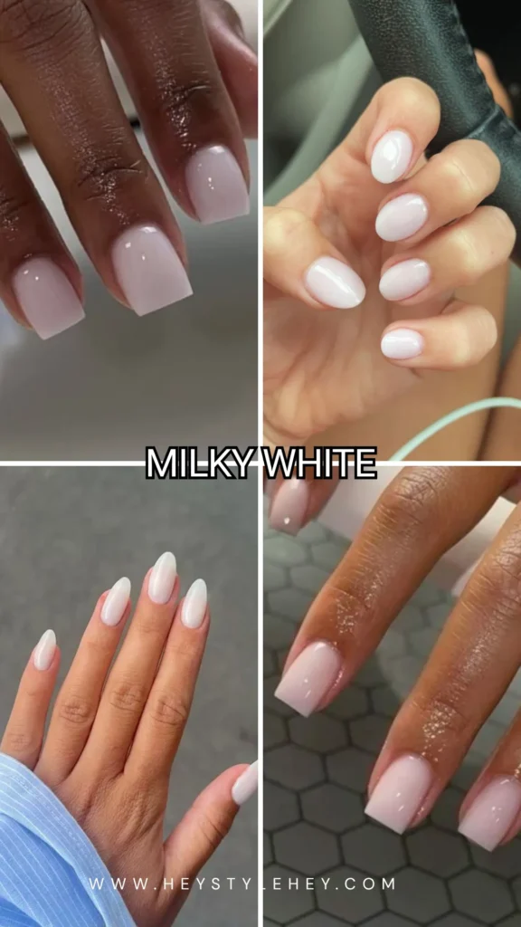 summer nail trends - milky white
