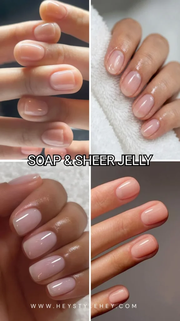 summer nail trends 2026 - soap & sheer jelly