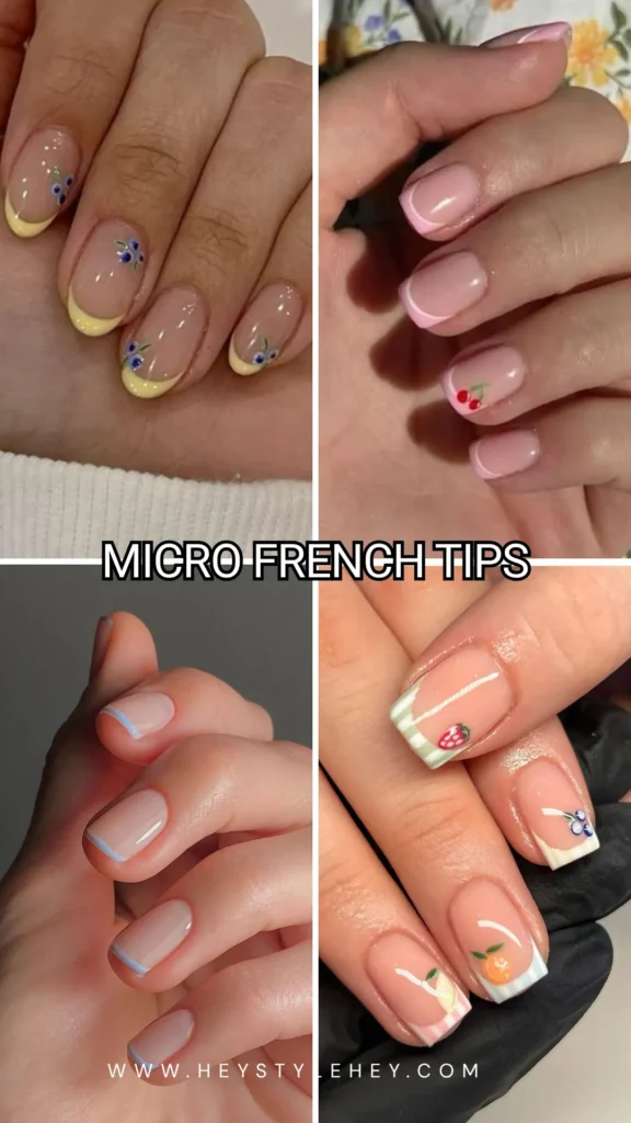 summer nail trends 2026 - micro French tips
