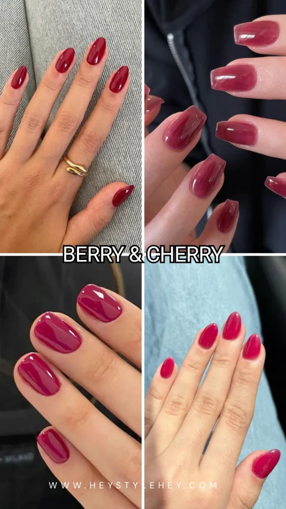 summer nail trends - berry and cherry