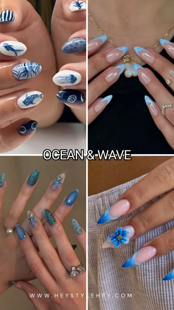 beach nails - ocean