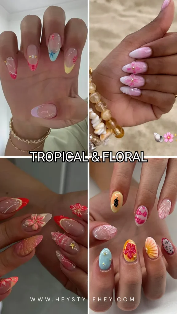 beach nails - tropical