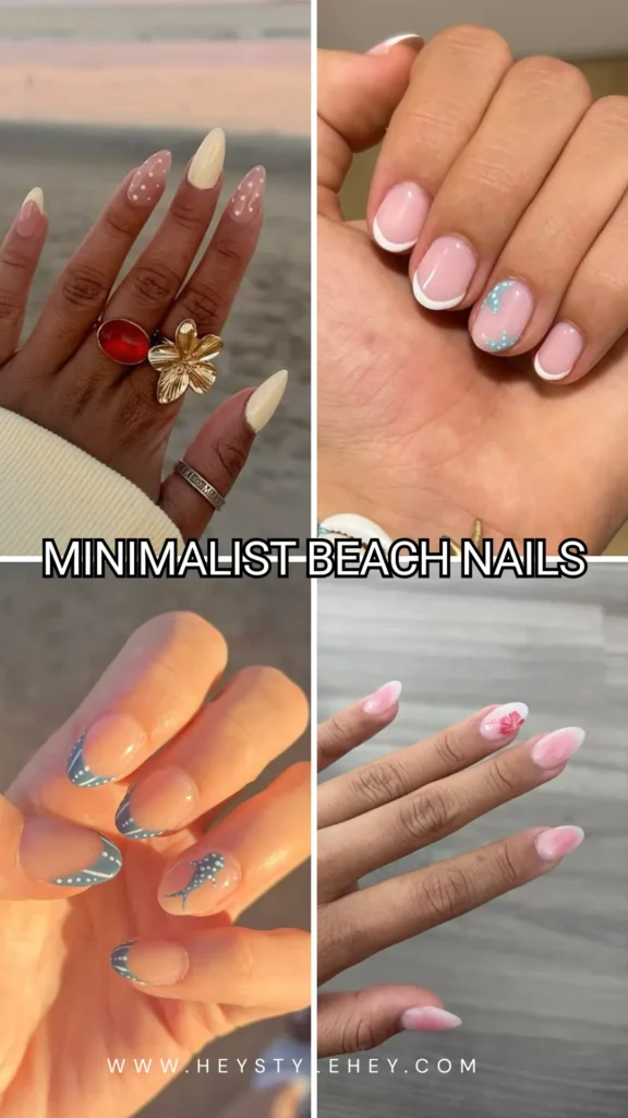 beach nails - minimalist