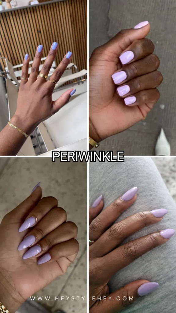 summer nail colors for dark skin - periwinkle