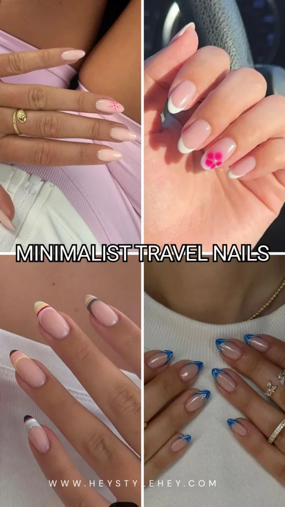vacation nails - minimalist