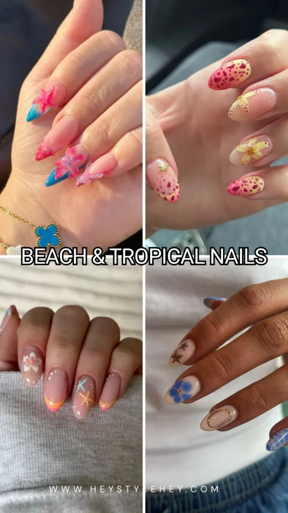 vacation nails - beach