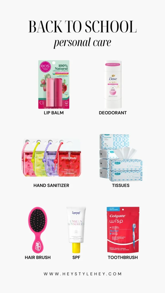 back to school essentials - personal care