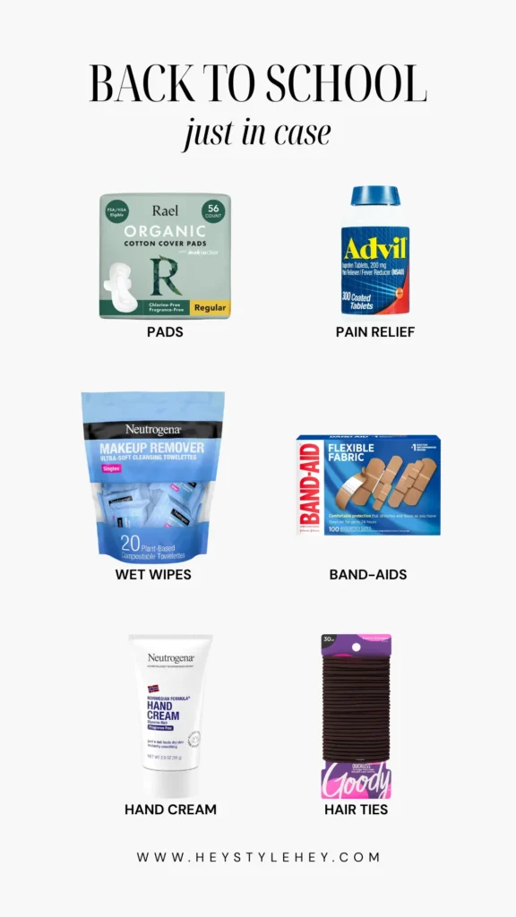 back to school essentials - just in case