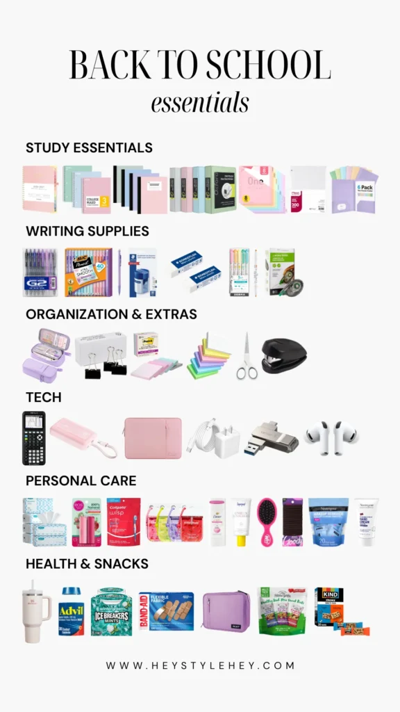 back to school essentials