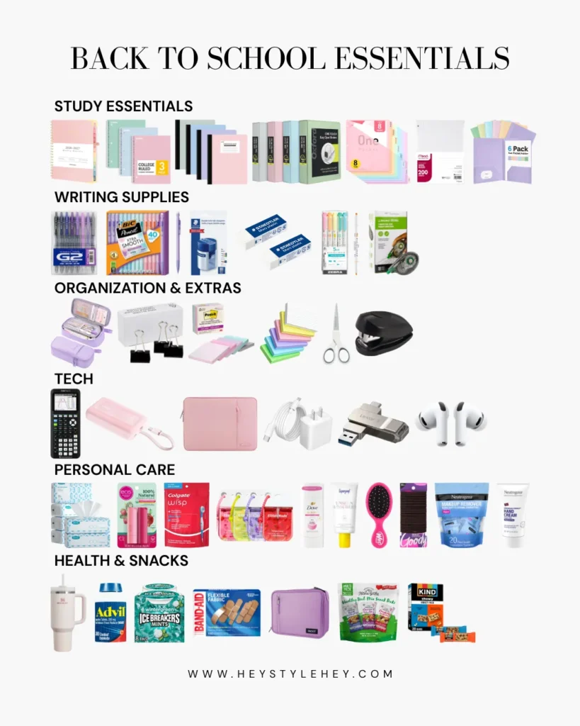 back to school essentials