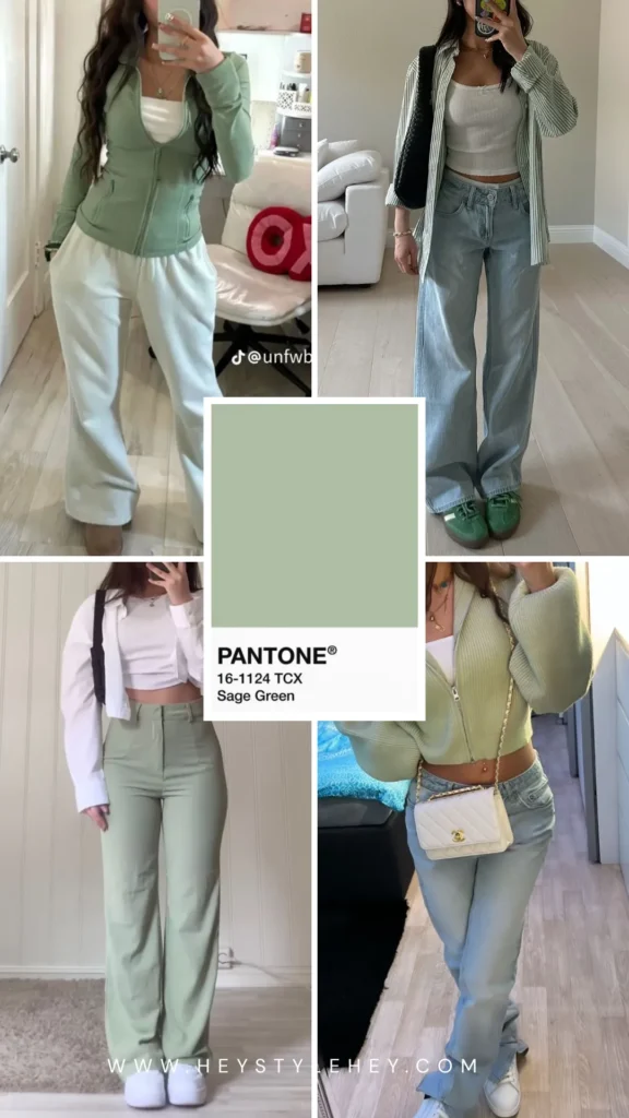 back to school fashion trends - sage green