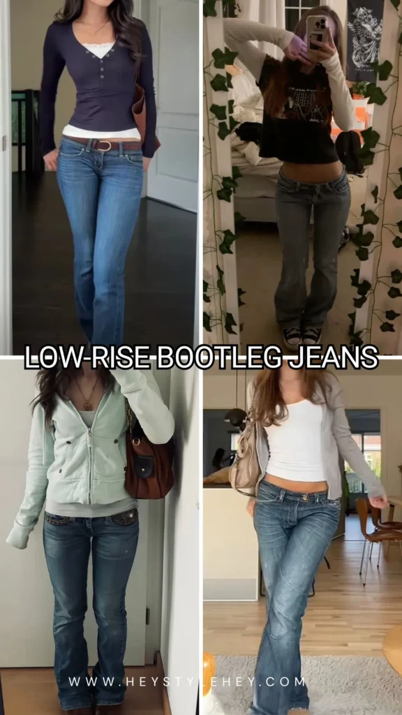 back to school fashion trends - low rise bootleg jeans