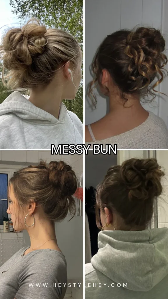 back to school hair trends 2026 - messy bun