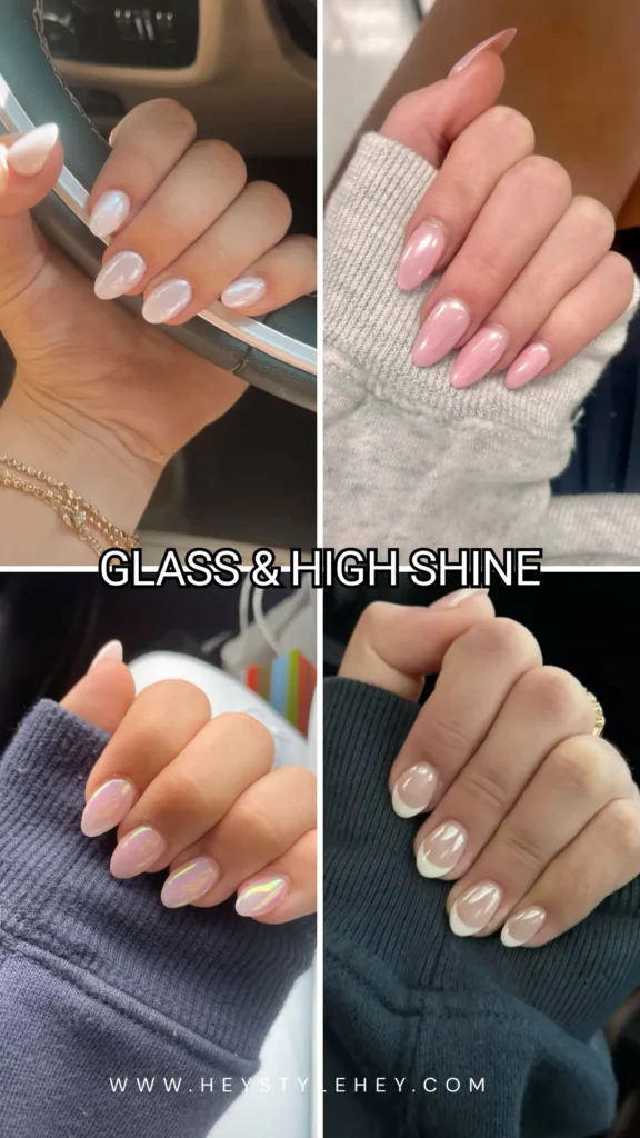 back to school nail trends 2026 - glass