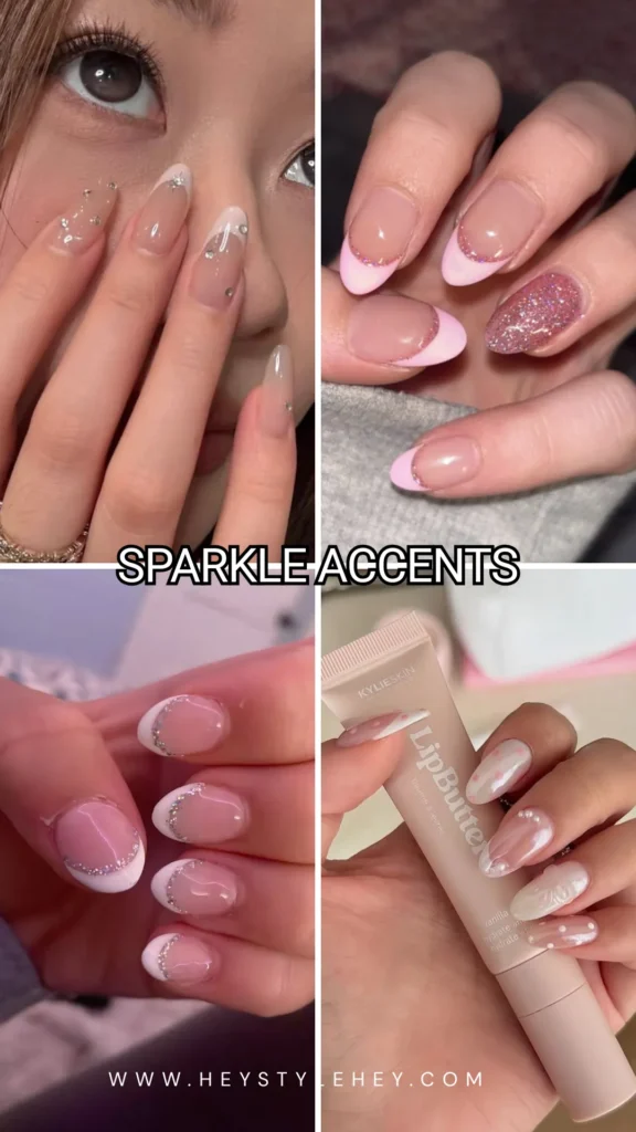 back to school nail trends 2026 - sparkle accents