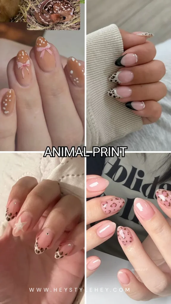 back to school nail trends 2026 - animal print