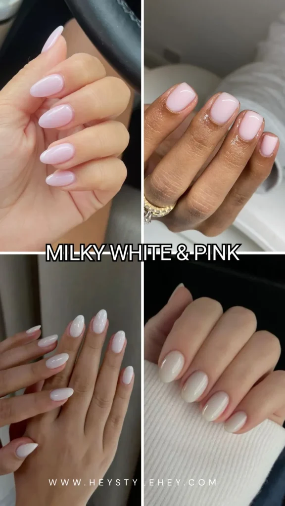 back to school nail trends 2026 - milky white