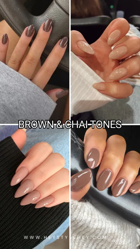 back to school nail trends 2026 - brown