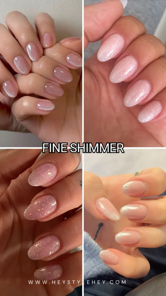 back to school nail trends 2026 - fine shimmer