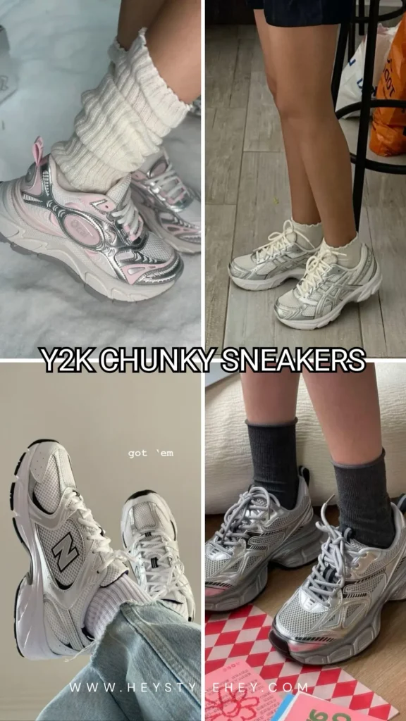 back to school shoe trends - y2k chunky sneakers