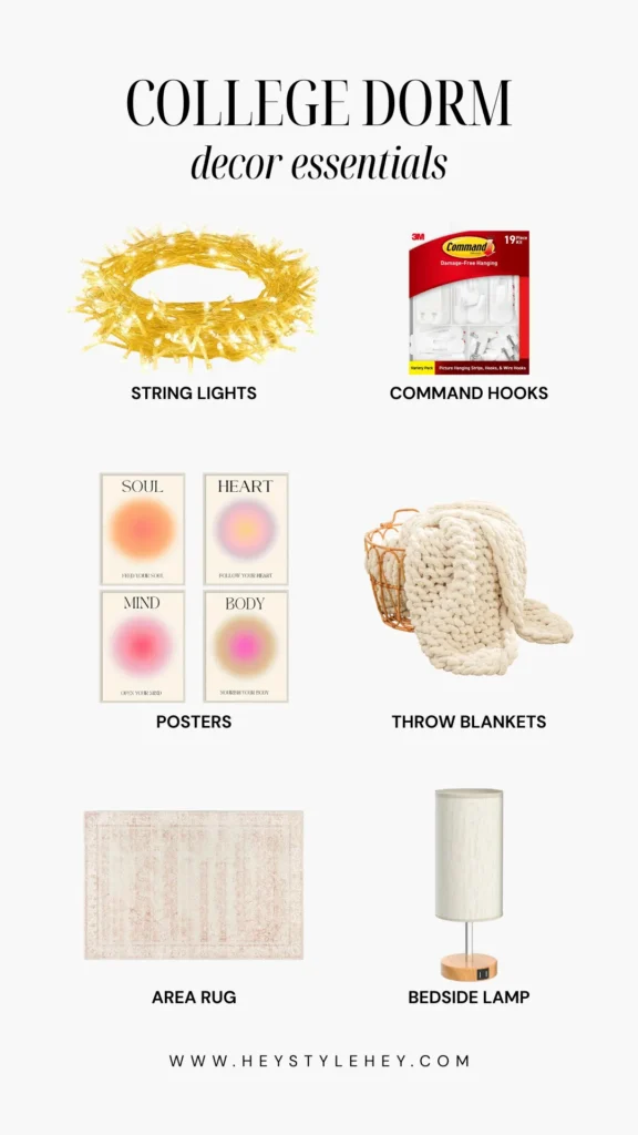 college dorm essentials - decor
