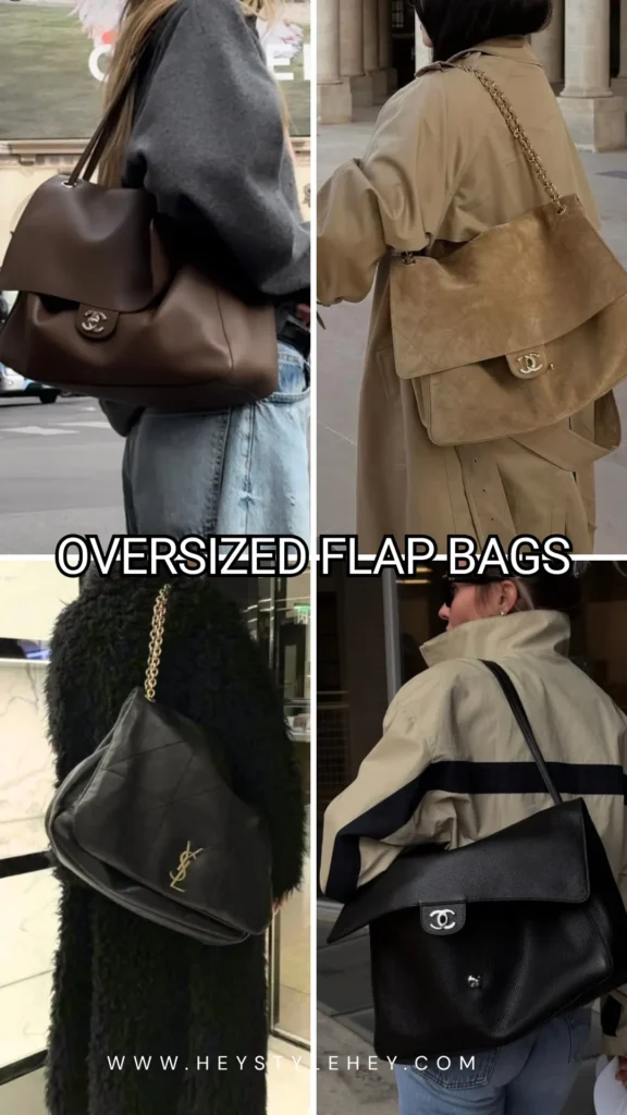 fall 2026 bag trends - oversized flap bags