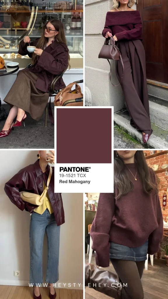 fall 2026 color trends - red mahogany