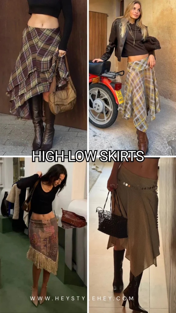 fall 2026 fashion trend - high low skirts