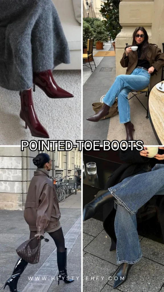 fall 2026 fashion trend - pointed toe boots