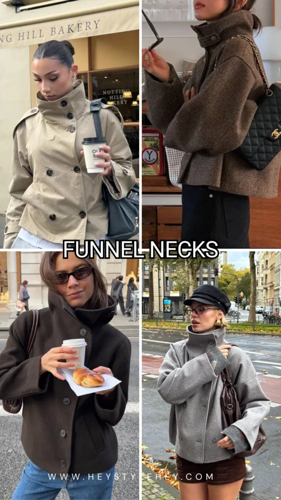 fall 2026 fashion trend - funnel necks