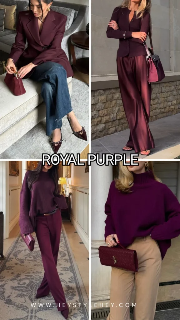 fall 2026 fashion trend - royal purple