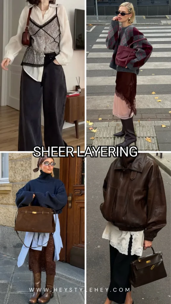 fall 2026 fashion trend - sheer layering