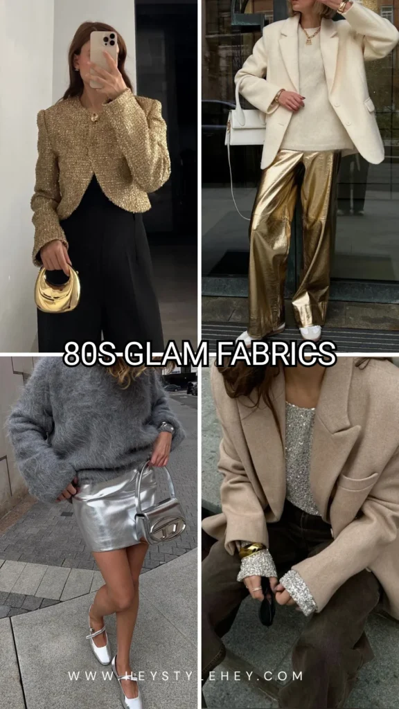 fall 2026 fashion trend - 80s glam fabrics