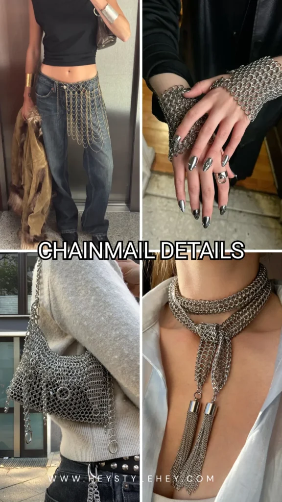 fall 2026 fashion trend - chainmail details