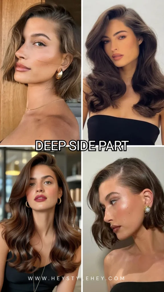 fall 2026 hair trends - deep side part