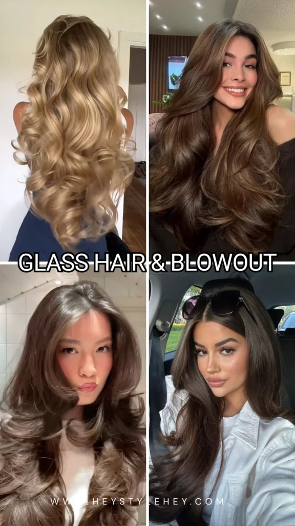 fall 2026 hair trends - glass & blowout