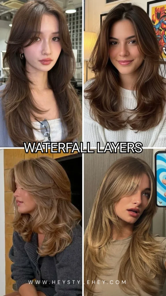 fall 2026 hair trends - waterfall layers