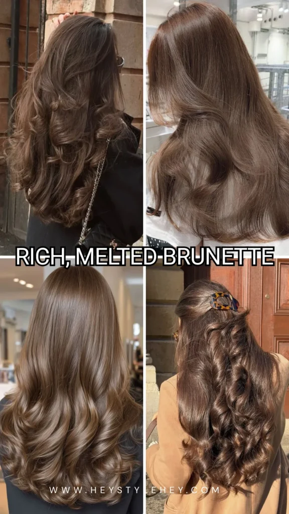 fall 2026 hair trends - rich, melted brunette