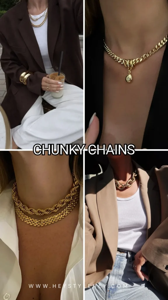 fall 2026 jewelry trends - chunky chains