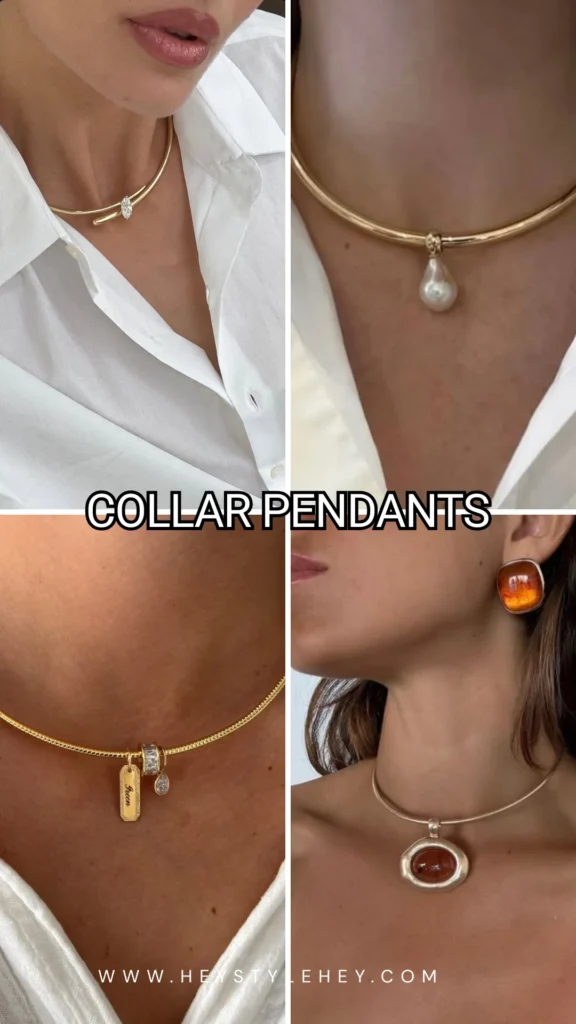 fall 2026 jewelry trends - collar pendants