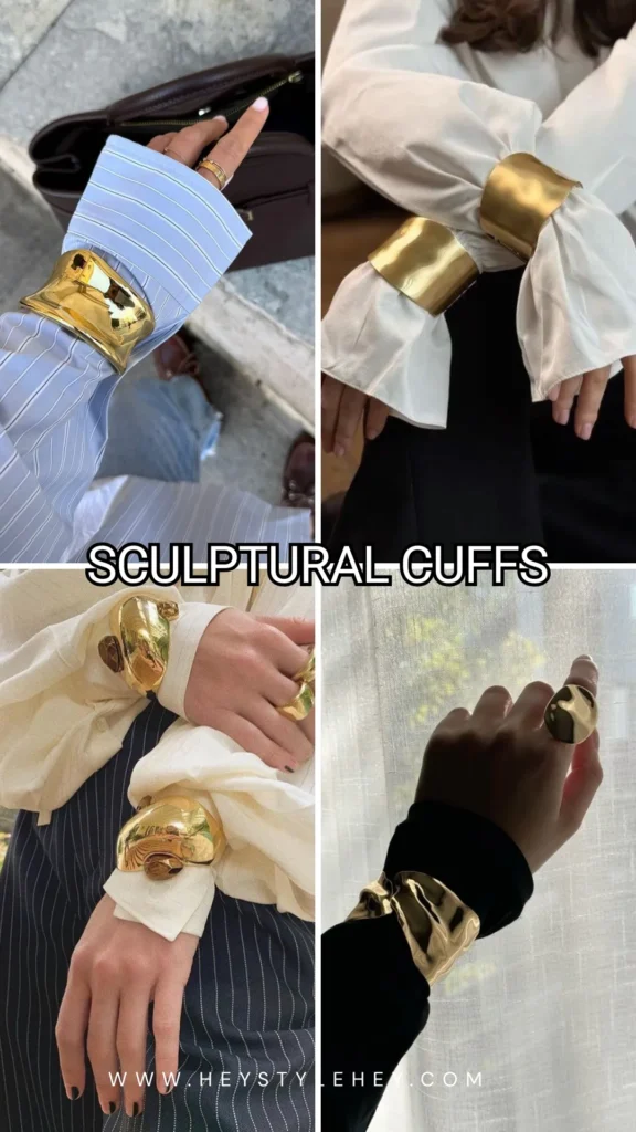 fall 2026 jewelry trends - sculptural cuffs