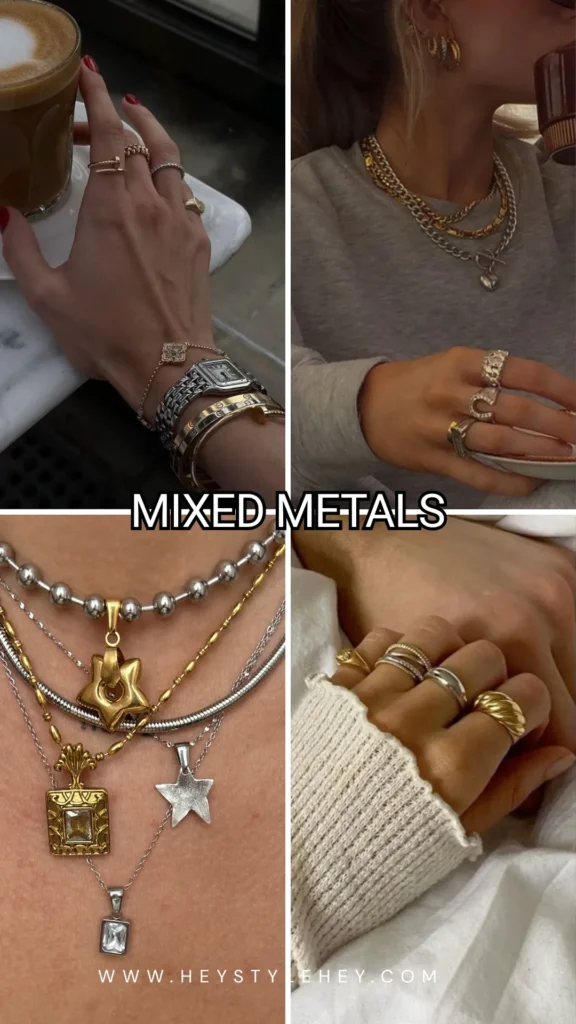fall 2026 jewelry trends - mixed metals